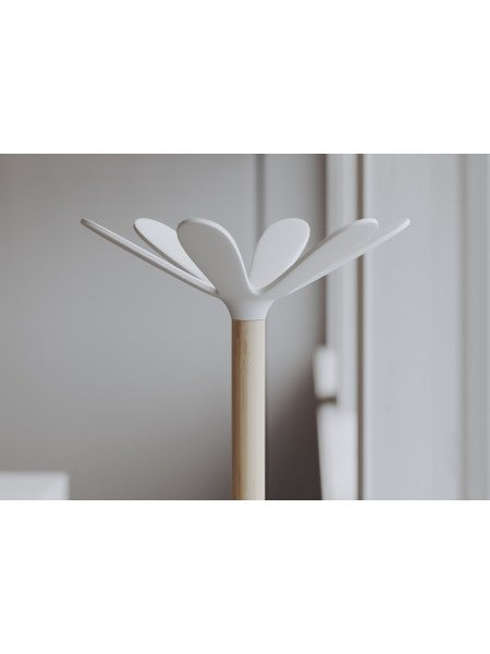 Alba Garderobenständer (mit Schirmhalter) – Holz/ABS – Weiss/Natur – 1'750 mm