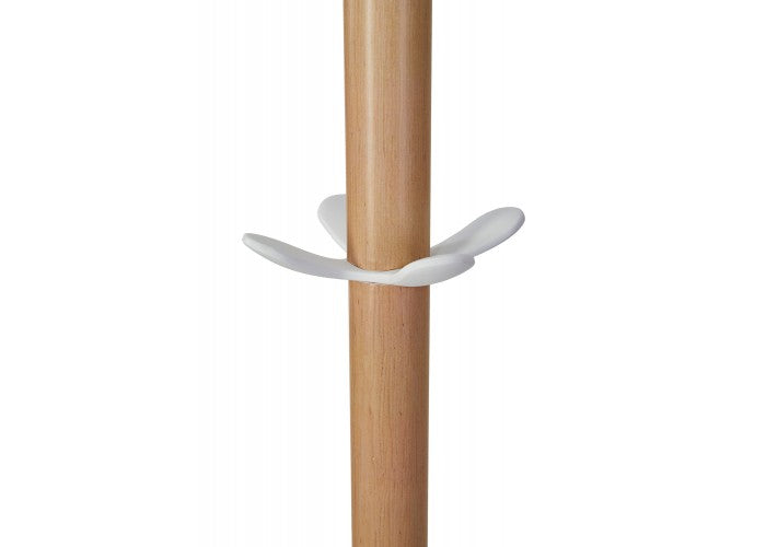 Alba Garderobenständer (mit Schirmhalter) – Holz/ABS – Weiss/Natur – 1'750 mm