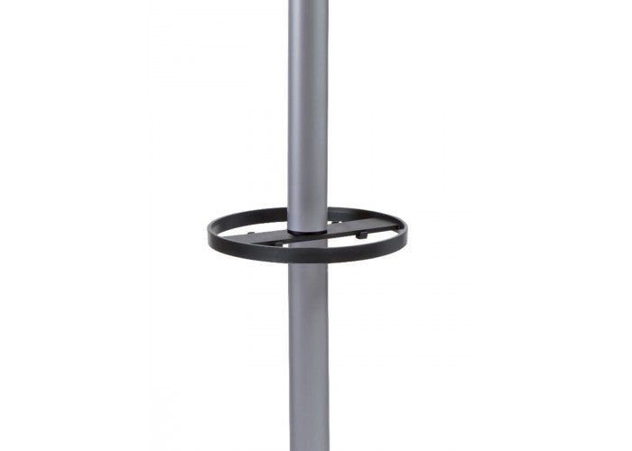 Alba STAN3 Garderobenständer (8 Haken, mit Schirmhalter) – Stahl – Grau/Schwarz – 1'750 mm
