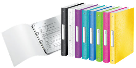Leitz WOW Ringbuch – 4-Ring Ø 25 mm – für A4 – Rückenbreite 3,2 cm – Grün