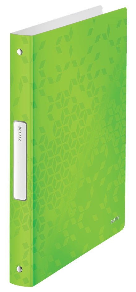 Leitz WOW Ringbuch – 4-Ring Ø 25 mm – für A4 – Rückenbreite 3,2 cm – Grün