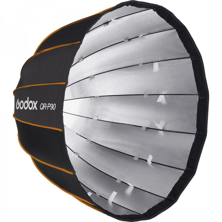 Godox QR-P90 Parabol-Softbox – 90 cm – Schwarz/Silber