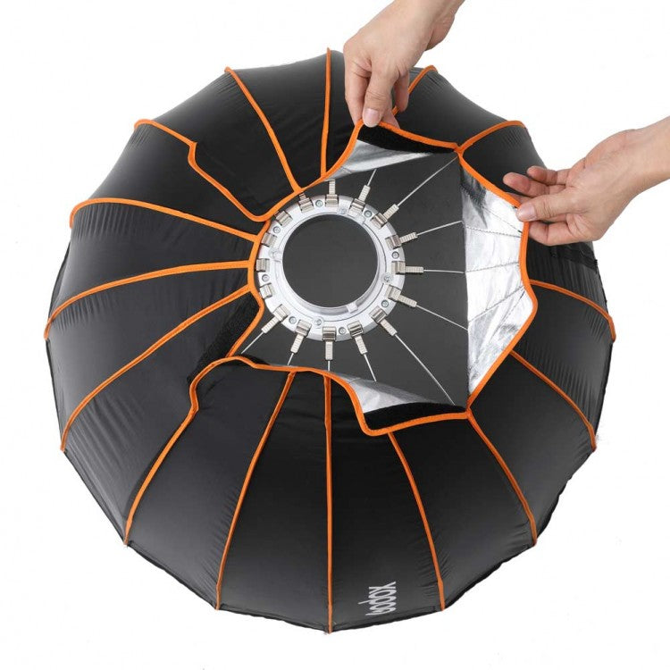 Godox QR-P90 Parabol-Softbox – 90 cm – Schwarz/Silber