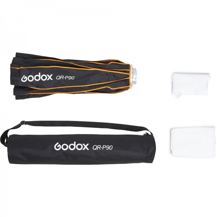 Godox QR-P90 Parabol-Softbox – 90 cm – Schwarz/Silber