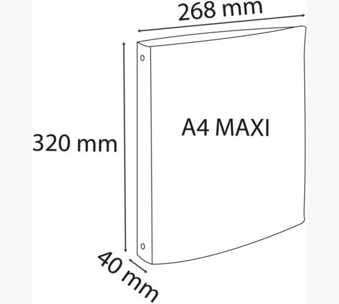 Exacompta Ringbuch – 4 O-Ringe Ø 30 mm – für A4 – Rückenbreite 4 cm – Rot