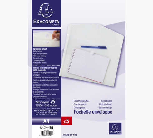 Exacompta Sammelmappe für A4, Kunststoff, transparent