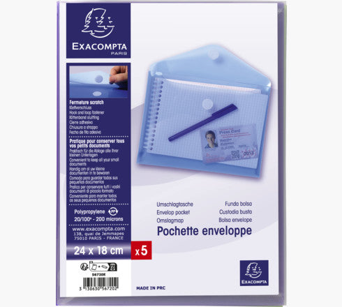 Exacompta Sammelmappe, für A5, Kunststoff, mehrfarbig