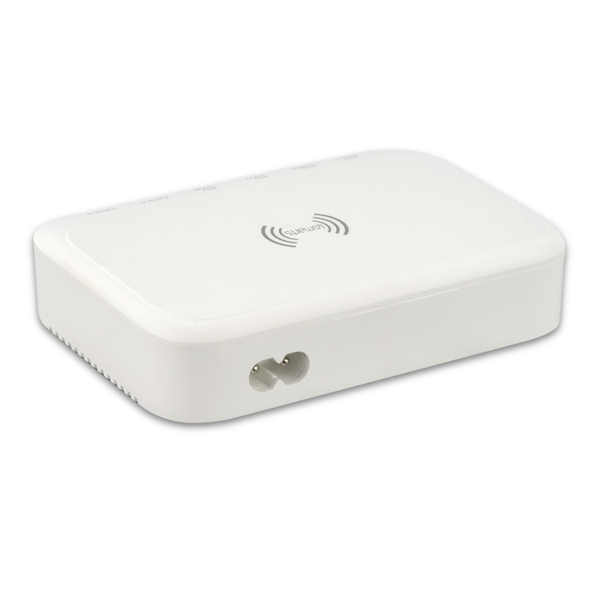 4smarts Ladestation – 2× USB-C (30 W) + 4× USB-A, Qi, GaN – für Qi-kompatible Geräte