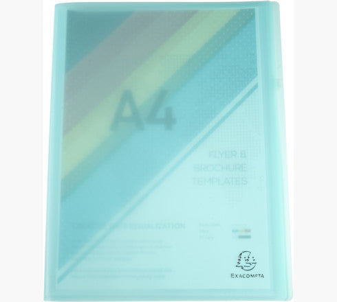 Exacompta Sichtbuch Chromaline A4, 40 Hüllen, PP Einband 500 µm, mit Sichtfenster, assortiert – 5 Stück
