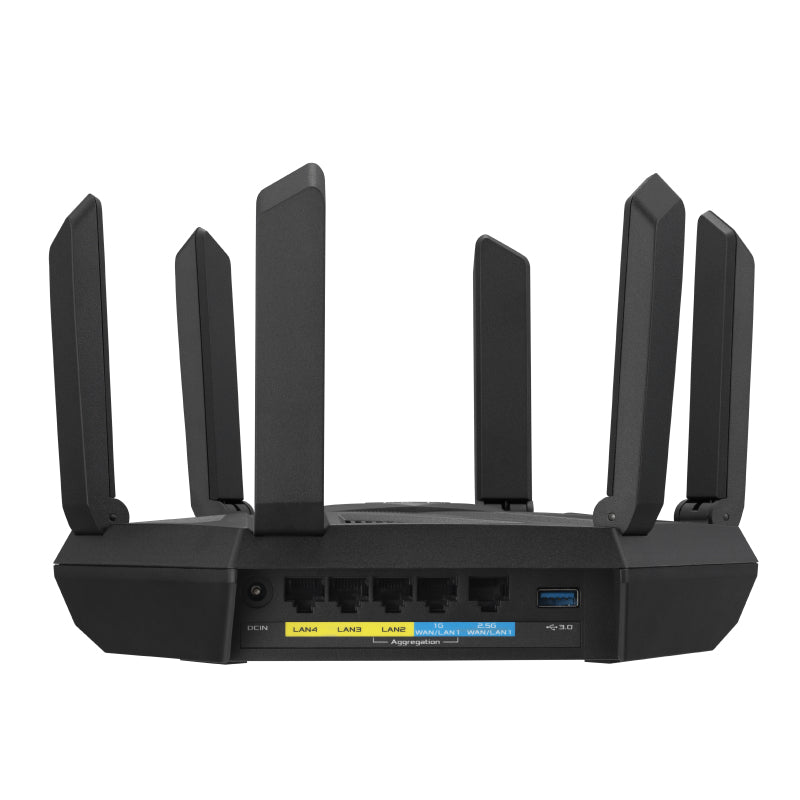 ASUS RT-AXE7800 Tischrouter – Wi-Fi 6E, Ethernet – Netzstrom 110–240 V