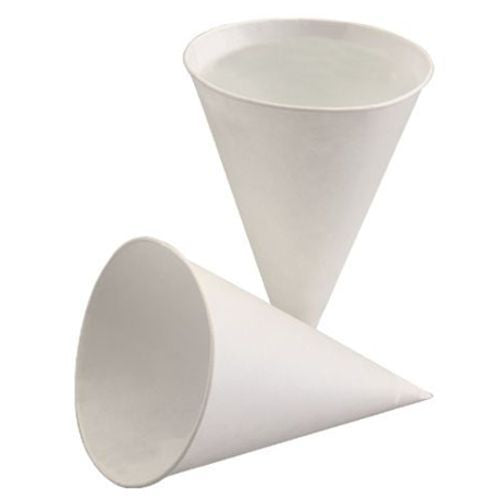 Papstar Spitzbecher, Bagasse (Zuckerrohr) – 1,5 dl, Ø 8,5 cm, weiss – 200 Stk.