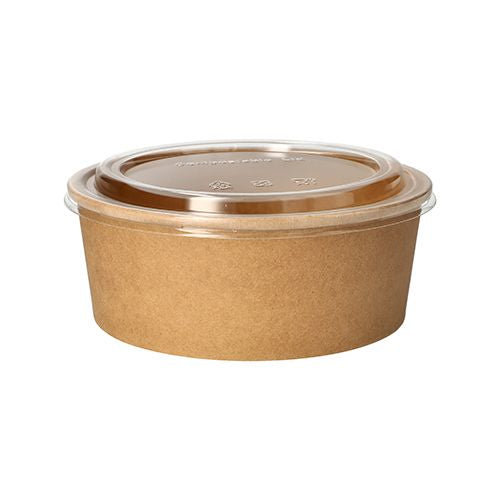 Papstar Schale, Papier, PLA-beschichtet, rund – 1,3 l, Ø 18,4 cm, braun – FSC – 50 Stk.