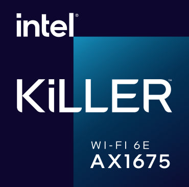 Intel Killer Wi‑Fi 6E AX1675 – 2,4 Gbit/s Karte – PCIe, für Windows 10/11 x64, Linux