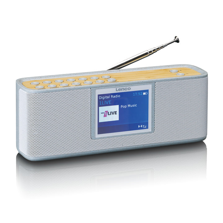 Lenco PDR-046GY – DAB, DAB+, FM, Bluetooth, integrierter Akku