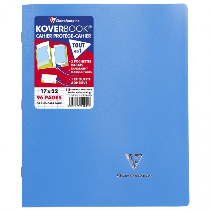 Clairefontaine Notizheft – 170 × 220 mm – 2 Einstecktaschen, Klebeetikette, mehrfarbig, PEFC, 8 Stück