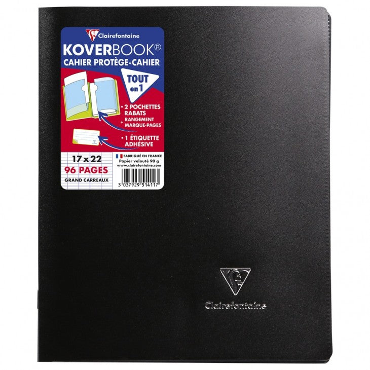 Clairefontaine Notizheft – 170 × 220 mm – 2 Einstecktaschen, Klebeetikette, mehrfarbig, PEFC, 8 Stück