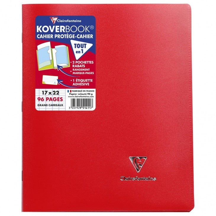 Clairefontaine Notizheft – 170 × 220 mm – 2 Einstecktaschen, Klebeetikette, mehrfarbig, PEFC, 8 Stück