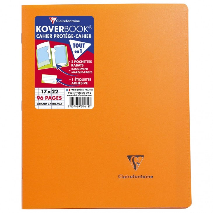 Clairefontaine Notizheft – 170 × 220 mm – 2 Einstecktaschen, Klebeetikette, mehrfarbig, PEFC, 8 Stück