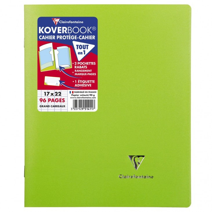 Clairefontaine Notizheft – 170 × 220 mm – 2 Einstecktaschen, Klebeetikette, mehrfarbig, PEFC, 8 Stück