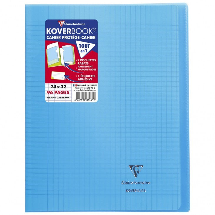 Clairefontaine Notizheft – 240 × 320 mm – gebunden, PP-Umschlag, 2 Taschen, mehrfarbig, PEFC, 10 Stück