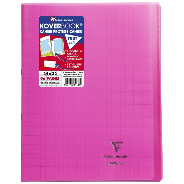 Clairefontaine Notizheft – 240 × 320 mm – gebunden, PP-Umschlag, 2 Taschen, mehrfarbig, PEFC, 10 Stück