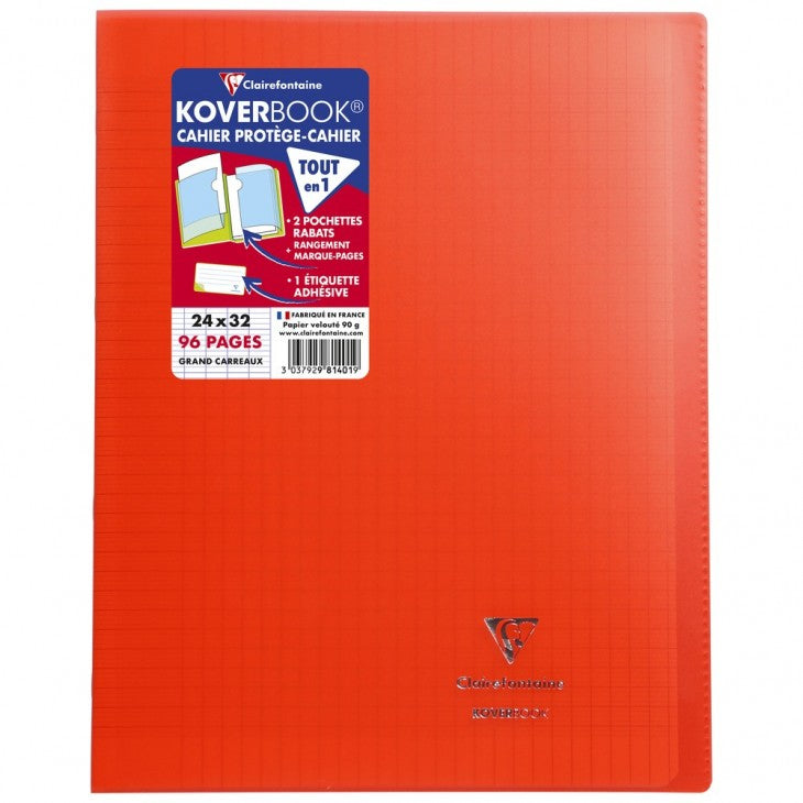Clairefontaine Notizheft – 240 × 320 mm – gebunden, PP-Umschlag, 2 Taschen, mehrfarbig, PEFC, 10 Stück
