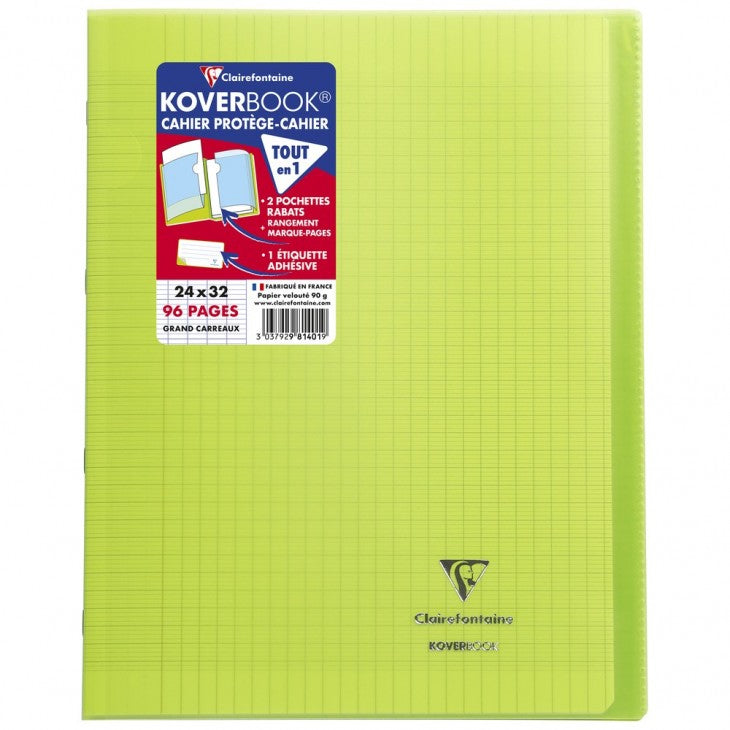 Clairefontaine Notizheft – 240 × 320 mm – gebunden, PP-Umschlag, 2 Taschen, mehrfarbig, PEFC, 10 Stück