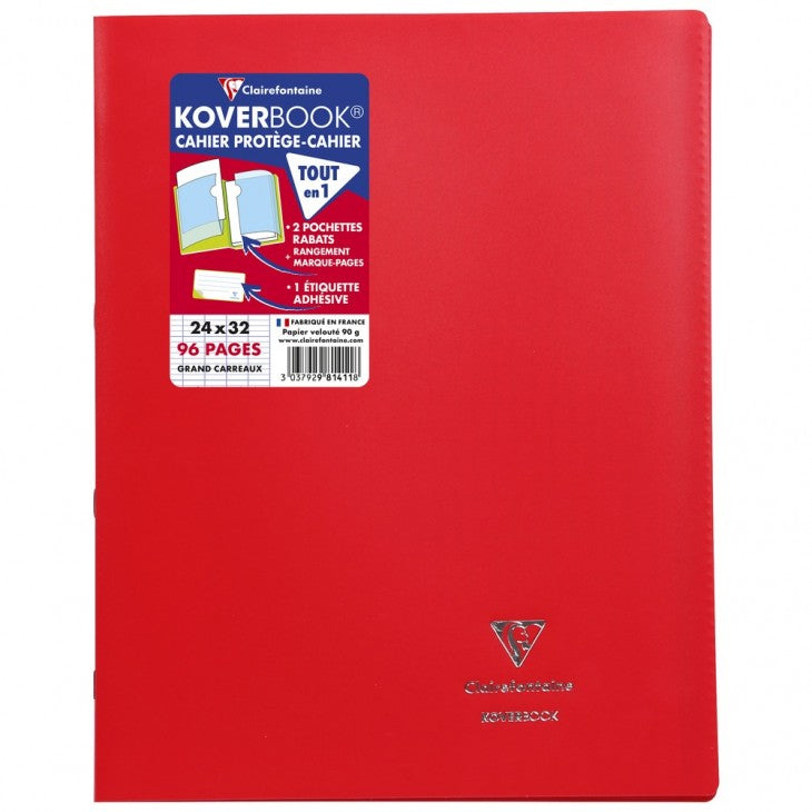 Clairefontaine Notizheft – 240 × 320 mm – 90 g/m² – gebunden, 2 Einstecktaschen, mehrfarbig, PEFC, 8 Stück