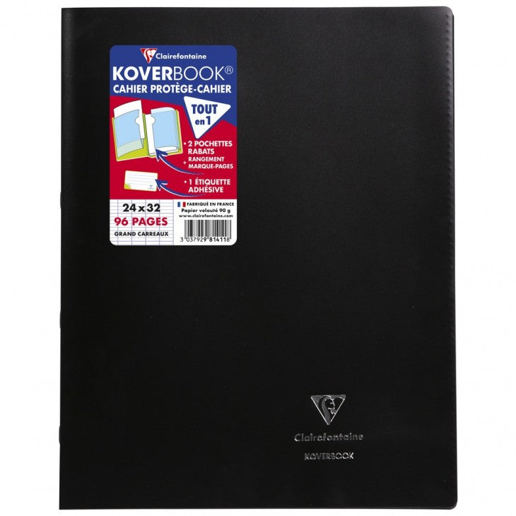 Clairefontaine Notizheft – 240 × 320 mm – 90 g/m² – gebunden, 2 Einstecktaschen, mehrfarbig, PEFC, 8 Stück
