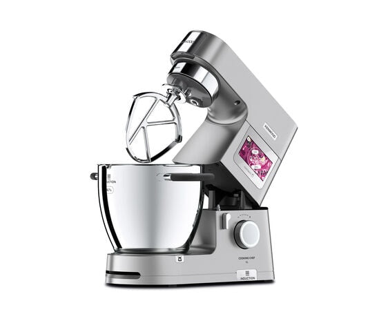 Kenwood Rührelement-Aufsatz K-Haken (KAT70.000SS) – 14,8 × 6,3 × 22,3 cm, für Major, Chef XL, Edelstahl