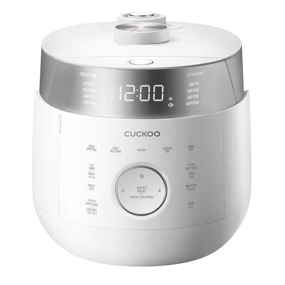 Cuckoo Reiskocher CRP-LHTR0609F – 1,4 l, 1090 W – weiss/edelstahl