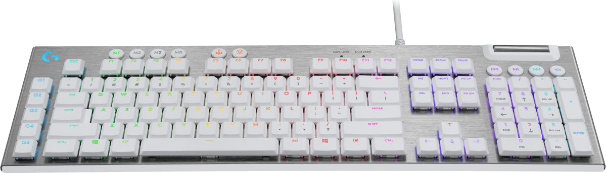 Logitech G G815 – Gaming-Tastatur – Mechanisch, kabelgebunden USB-A – RGB – AZERTY (FR) – Weiss