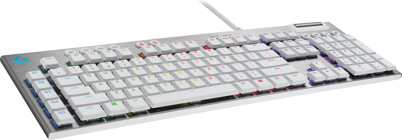 Logitech G G815 – Gaming-Tastatur – Mechanisch, RGB – USB-A kabelgebunden – QWERTY (Nordisch) – Weiss