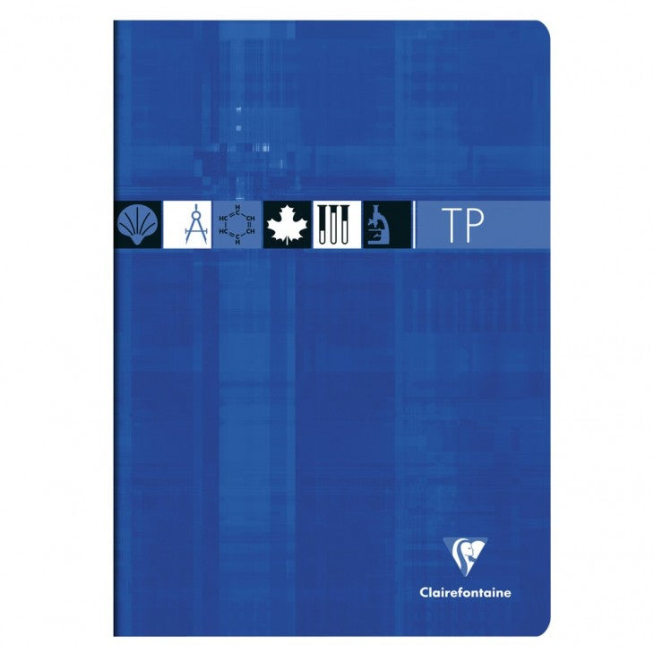 Clairefontaine Schulheft – A4 – blanko/kariert – 40 Blatt – 90 g/m² – gefilmter Einband, blau/rot, PEFC