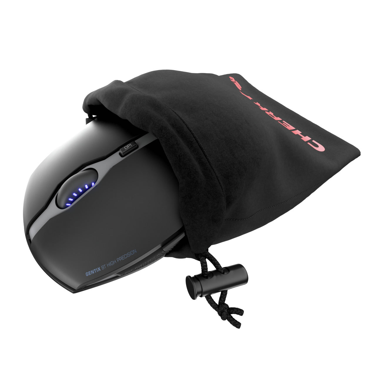 CHERRY Gentix BT Gaming-Maus – kabellos, Bluetooth, 2'000 dpi, 7 Tasten, beidhändig, schwarz