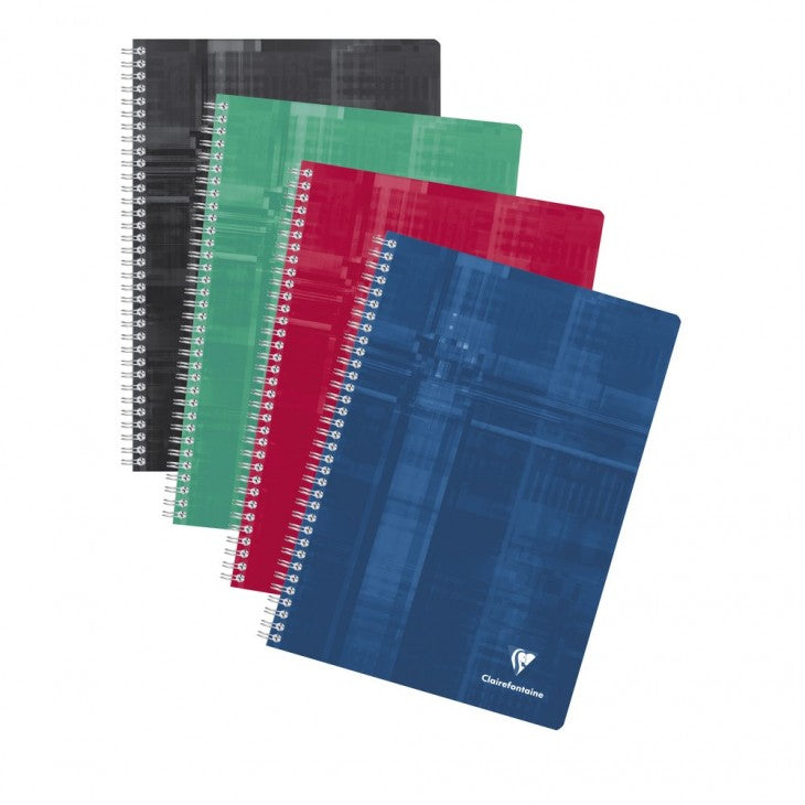 Clairefontaine Spiralbuch – A4 – liniert – 180 Blatt – 90 g/m² – Hardcover, Spiralbindung, mehrfarbig, PEFC