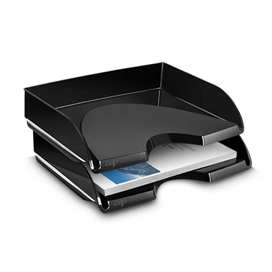 CepPro GreenSpirit – Briefkorb für Briefe, quer, Polystyrol (PS), schwarz, 341 × 65,4 × 265 mm