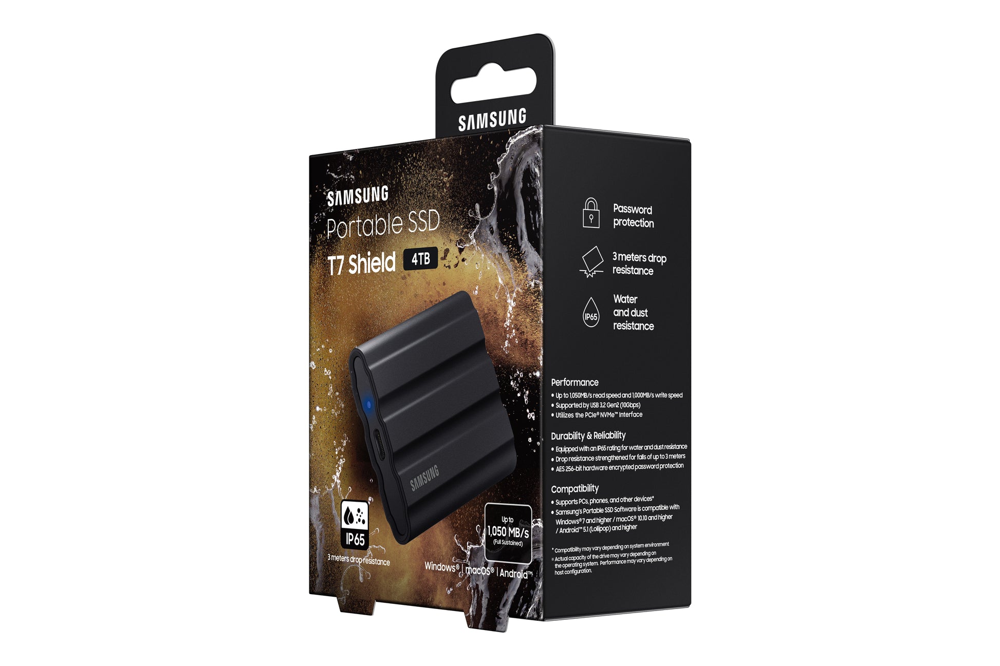 Samsung Speichergerät – 4 TB, USB 3.2 Gen 2 (USB-C), 256-bit AES
