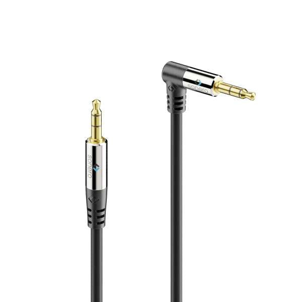 Sonero 3,5 mm Klinkenkabel – Stecker–90° Stecker – 5 m, vergoldete Stecker
