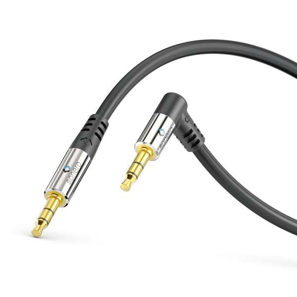 Sonero 3,5 mm Klinkenkabel – Stecker–90° Stecker – 1 m, vergoldete Stecker