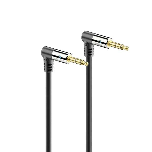 Sonero 3,5 mm Klinkenkabel – 90° Stecker–90° Stecker – 0,5 m, vergoldete Stecker