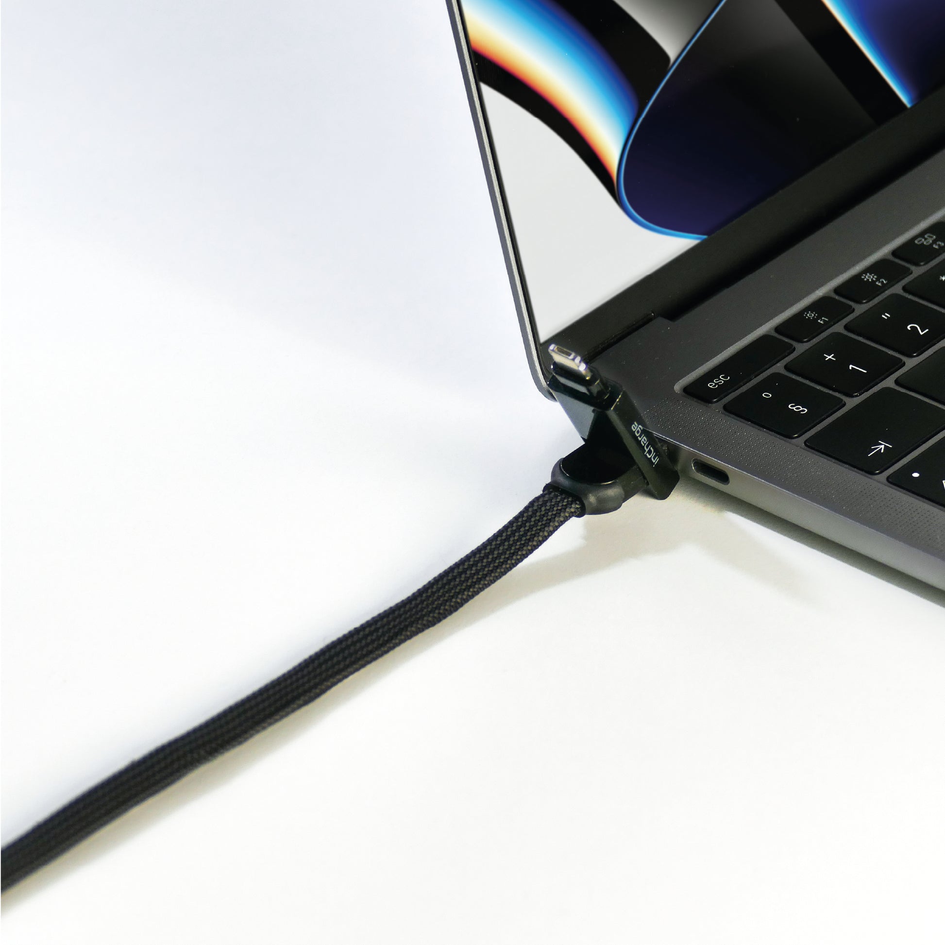 Rolling Square USB-A auf USB-C Kabel – USB 2.0 (480 Mbit/s) – 2 m – Abgewinkelt – Schwarz