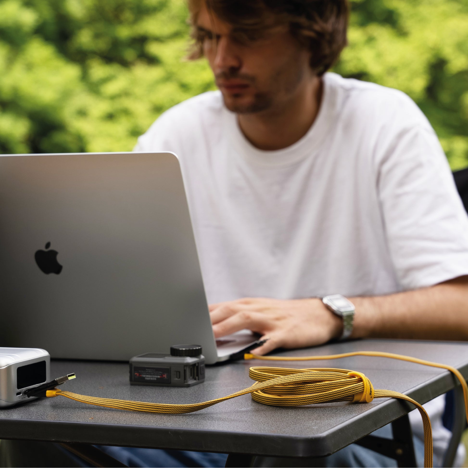 Rolling Square USB-A auf USB-C Kabel – USB 2.0 (480 Mbit/s) – 2 m – Abgewinkelt – Schwarz