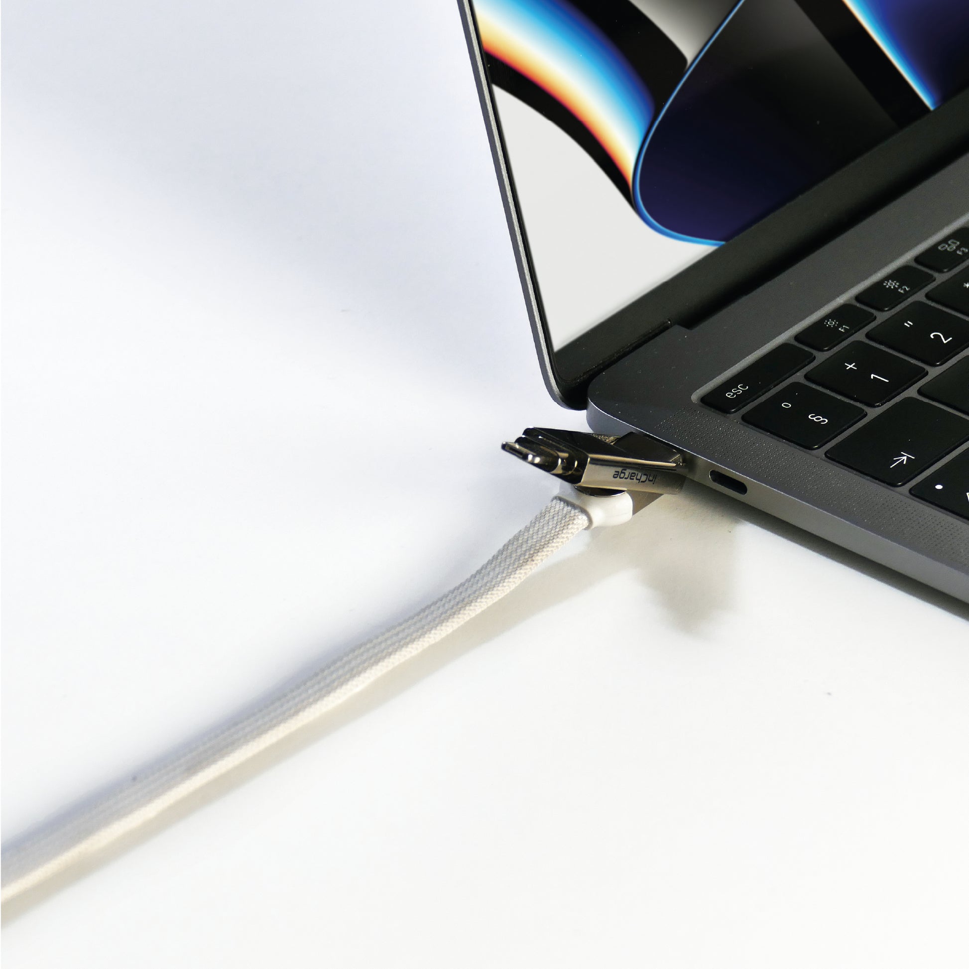 Rolling Square USB-C auf Lightning Kabel – USB 2.0 (480 Mbit/s) – 2 m – PD 100 W – Metallverstärkt – Weiss