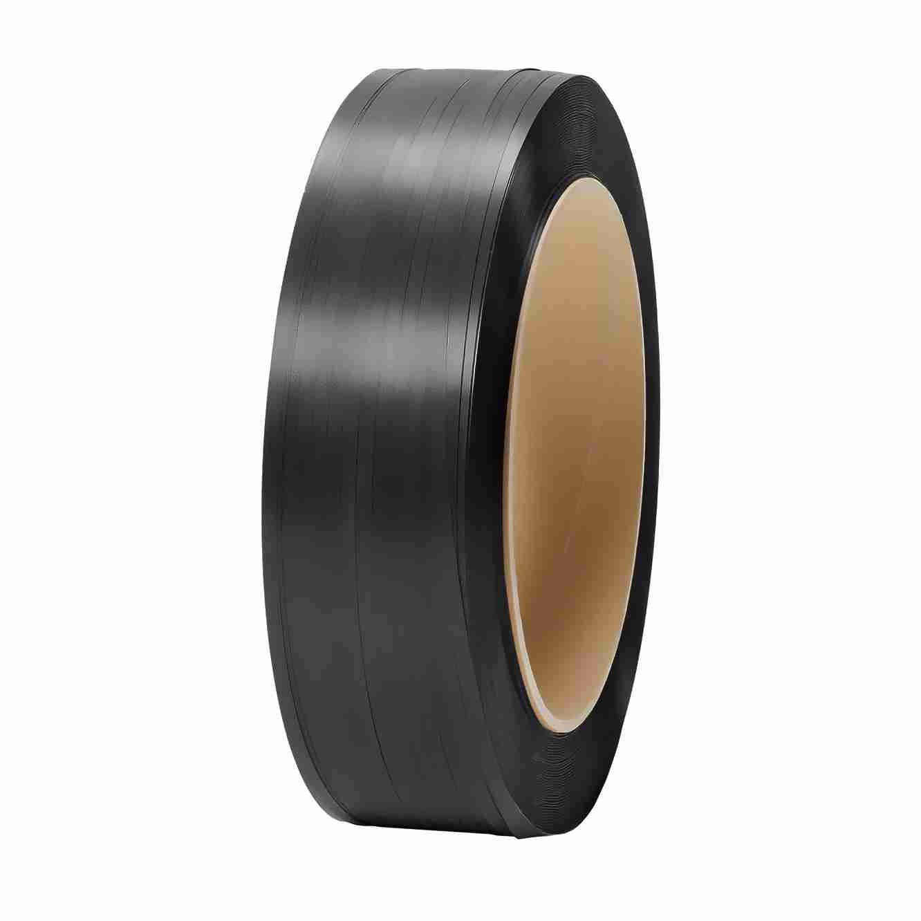 Model – Umreifungsband Polypropylen 12 × 0,55 mm × 2000 m, schwarz, Kern Ø 280 mm – 1 Palette (120 Stk.)