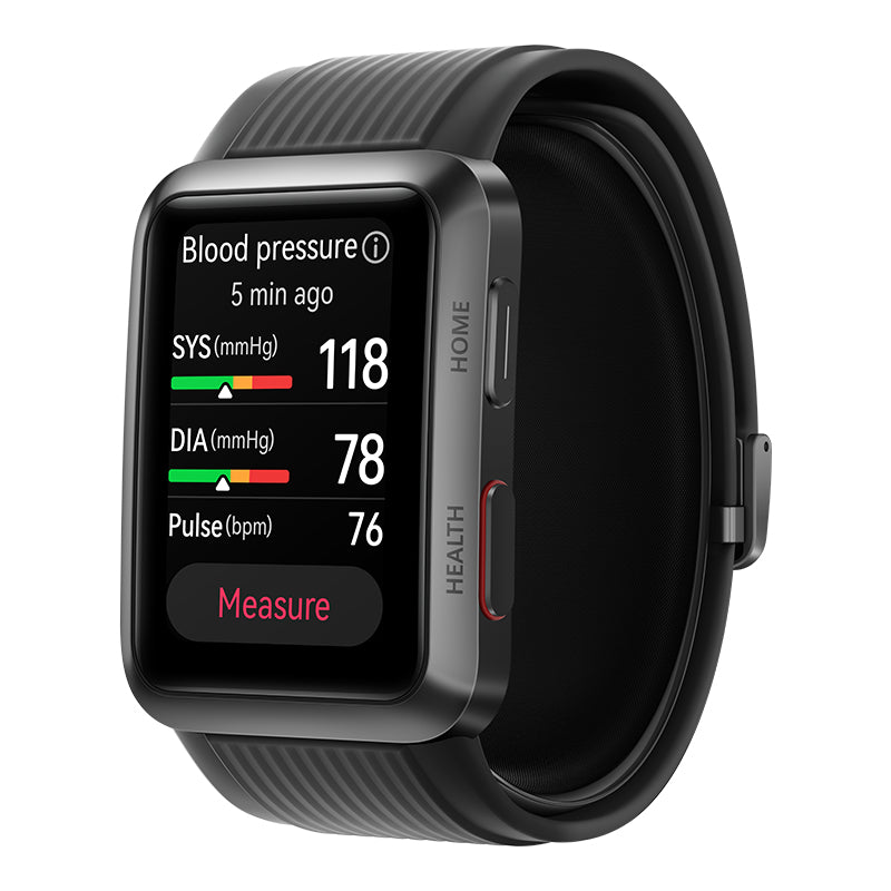 Huawei Watch D 51 mm GPS – Schwarz, Sportarmband, M/L, für iPhone