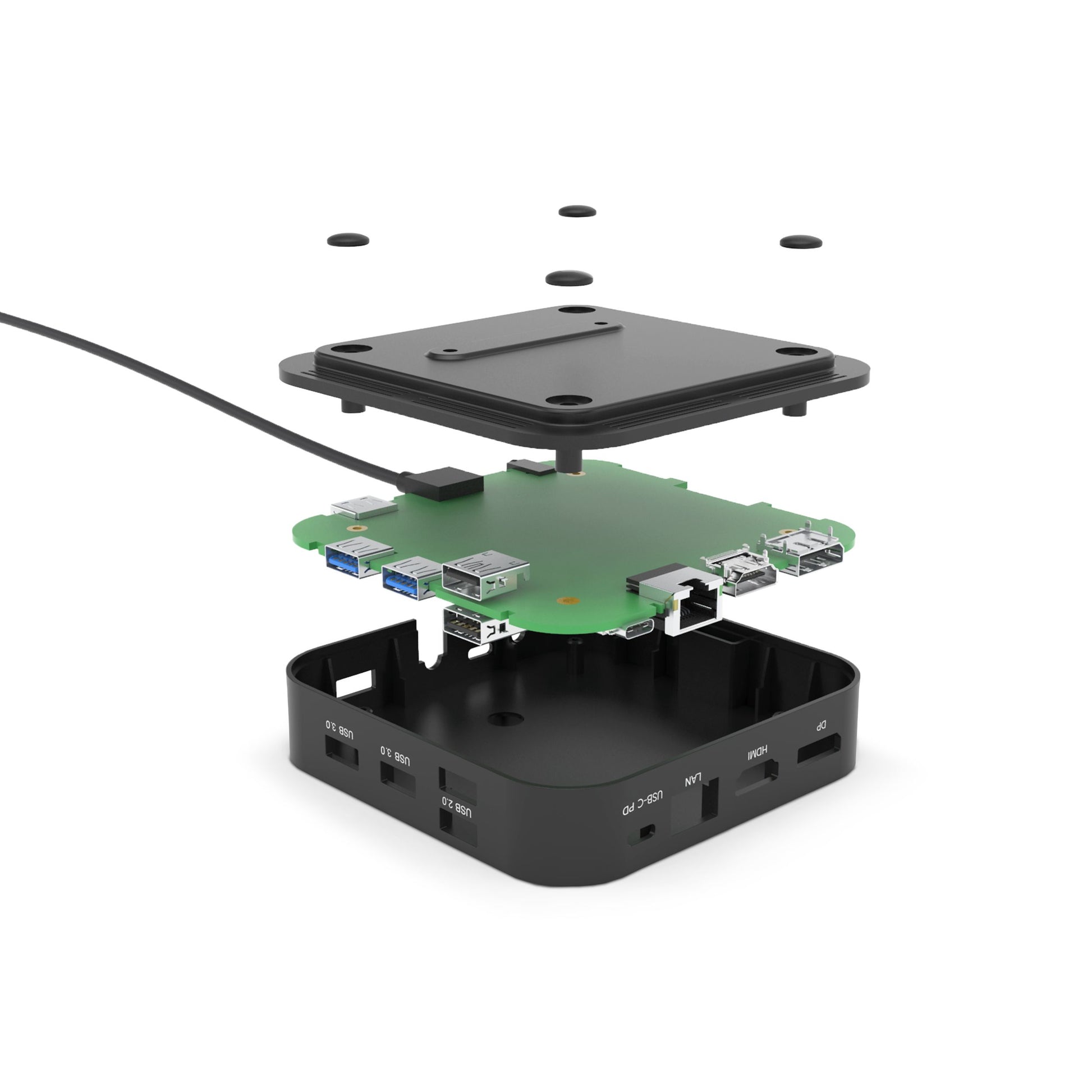 DICOTA D31949 Dockingstation – USB-C, 1× DP, 1× HDMI, 2× USB-A, 1× USB-C, 100 W PD, für Windows/Mac/Linux