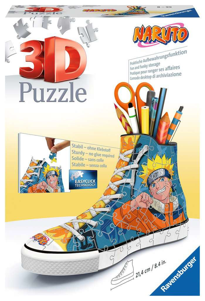 Ravensburger 3D Puzzle Naruto Sneaker – 108 Teile – 21,4 × 13,5 × 7,6 cm – ab 8 Jahren – CE