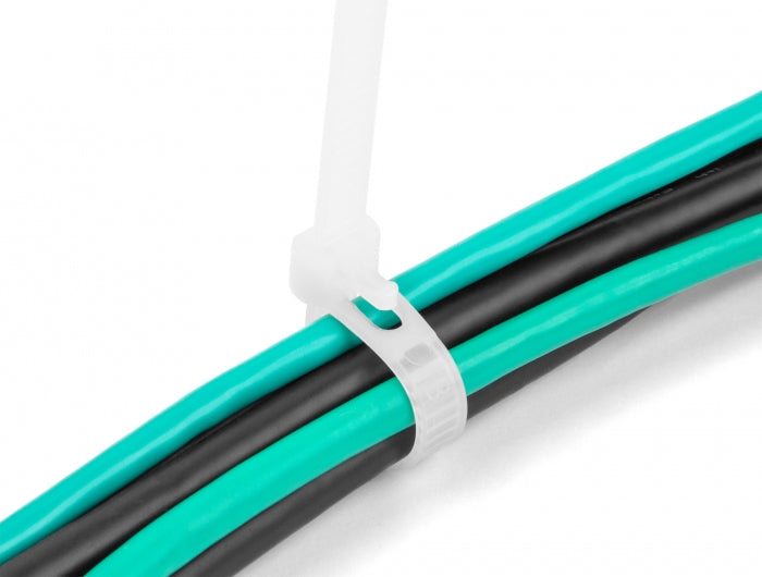 DeLOCK Klettkabelbinder, 7,2 mm × 0,2 m, Weiss, 100 Stück