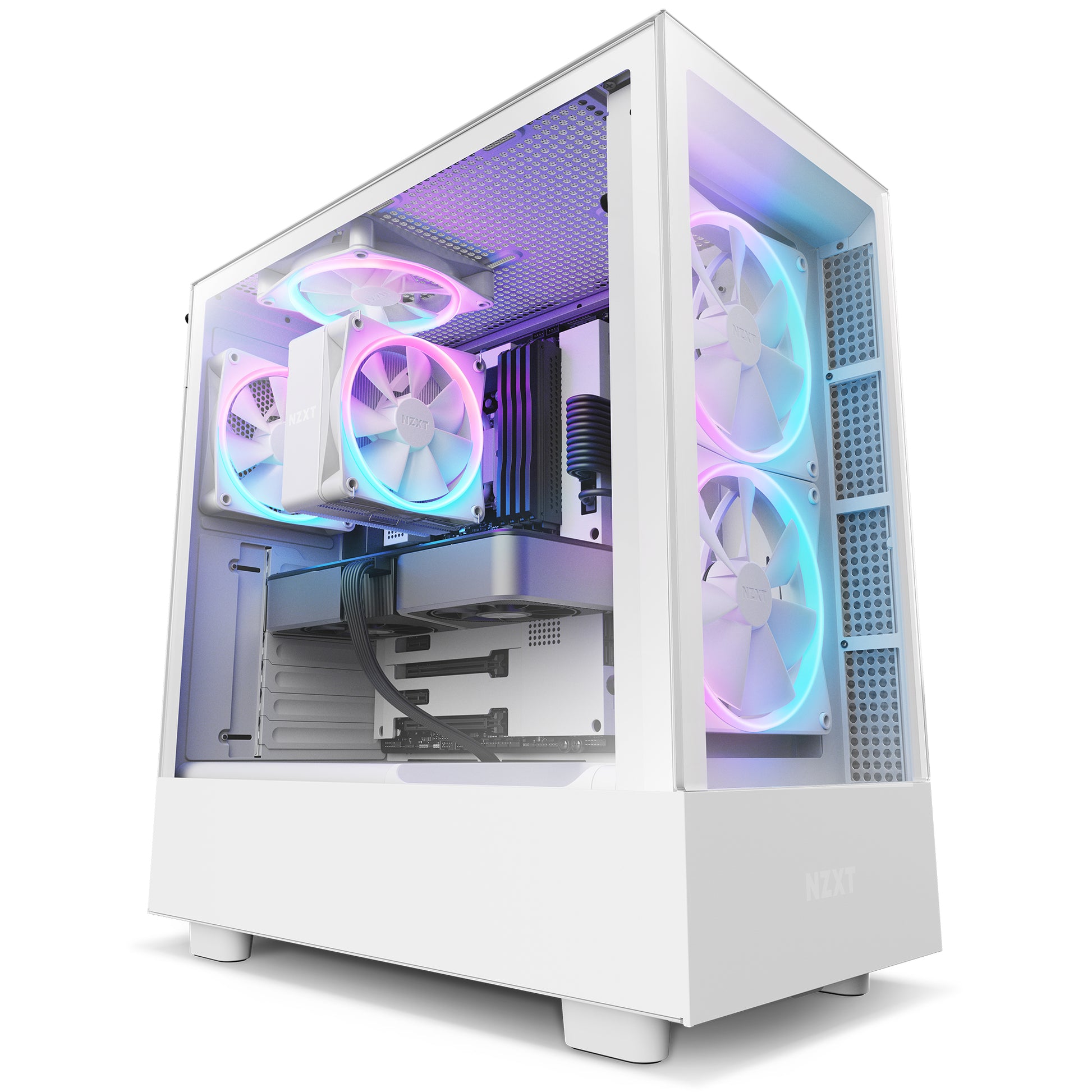 NZXT T120 RGB (RC-TR120-W1) – CPU-Kühler – 120 mm, 500–1800 U/min, RGB, Montageset, Weiss